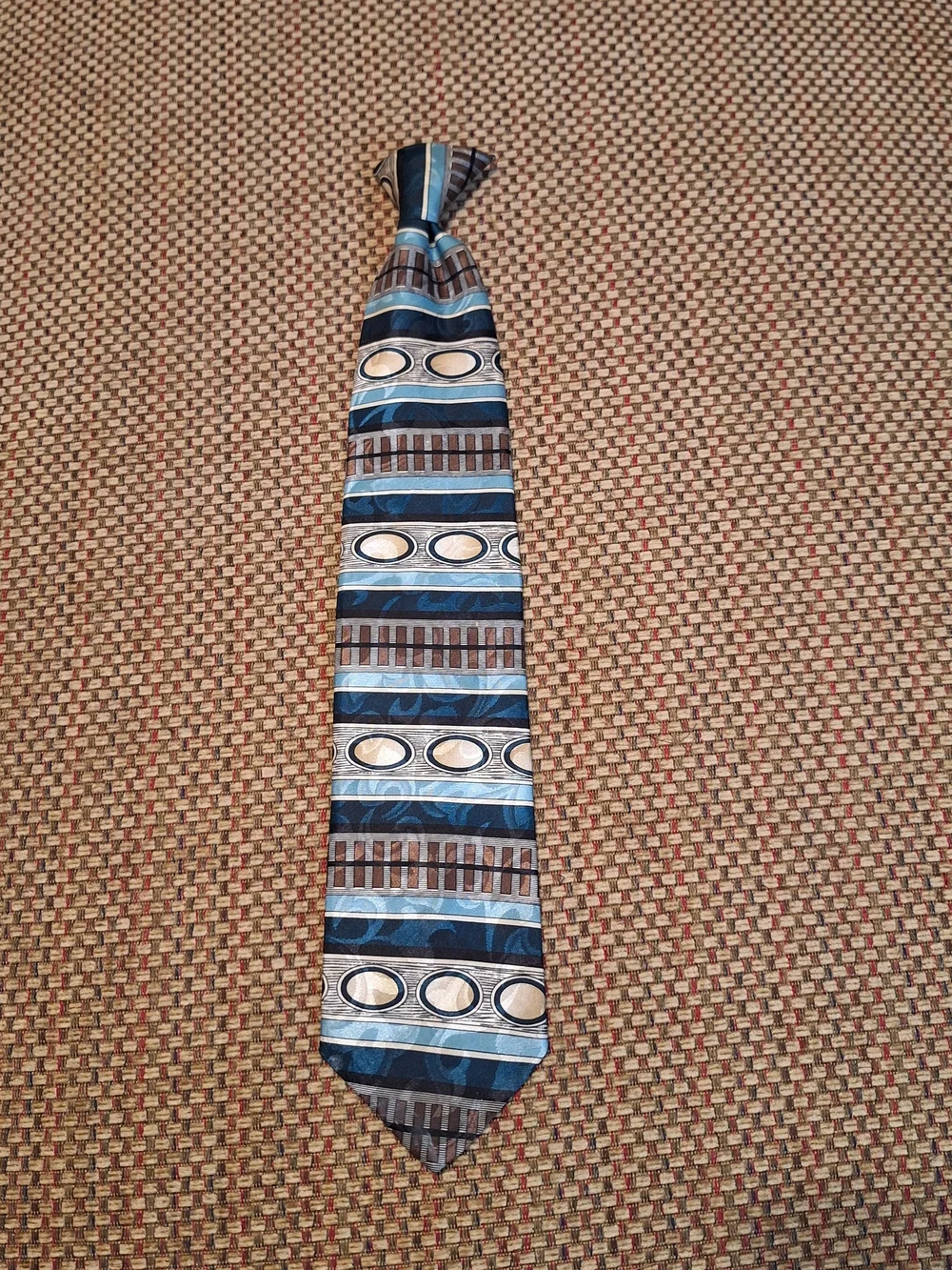 Trio Of 100% Microfiber Men's Patterned Clip On Ties - Made In USA